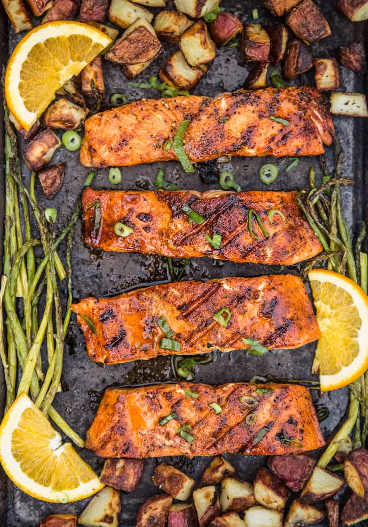 Grilled Maple-Glazed Salmon