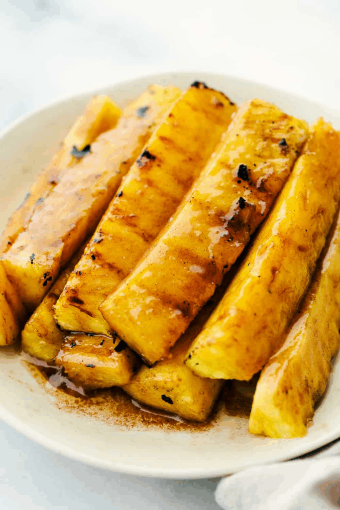 Grilled Pineapple with Brown Sugar and Cinnamon