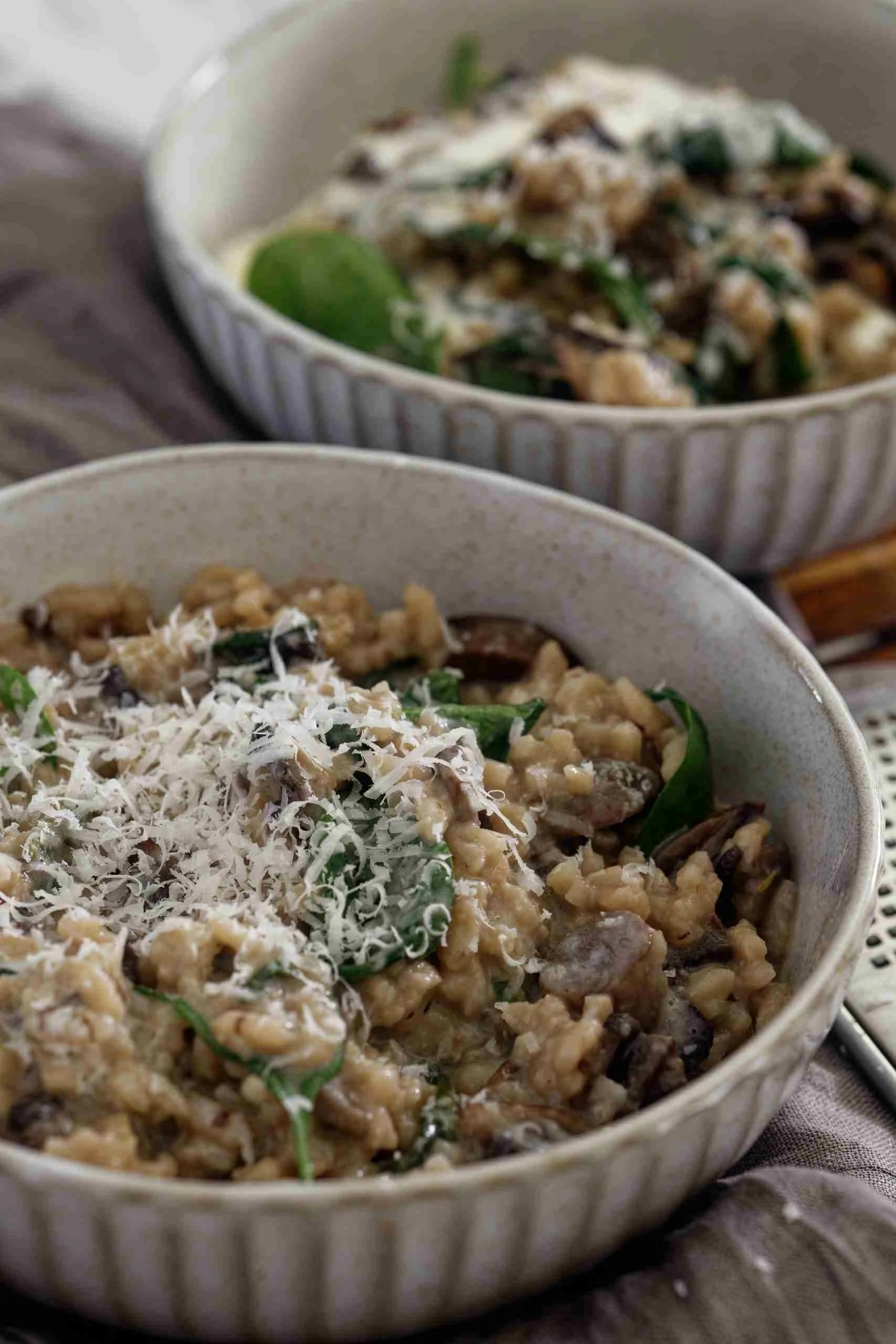 Mushroom and Spinach Risotto