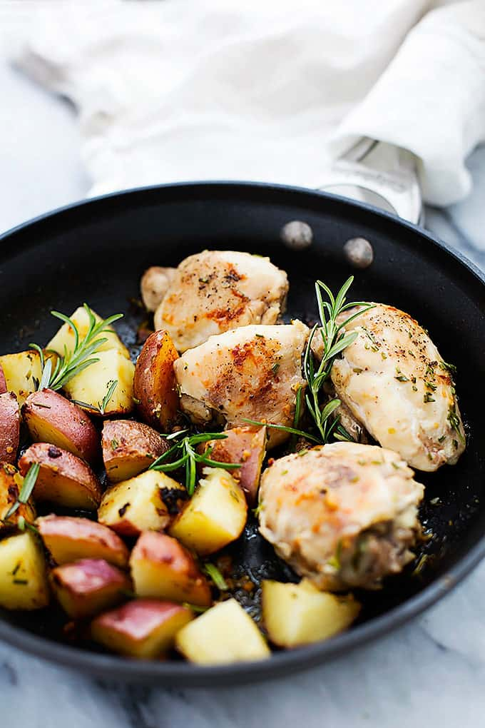 One-Pan Chicken and Potatoes with Rosemary