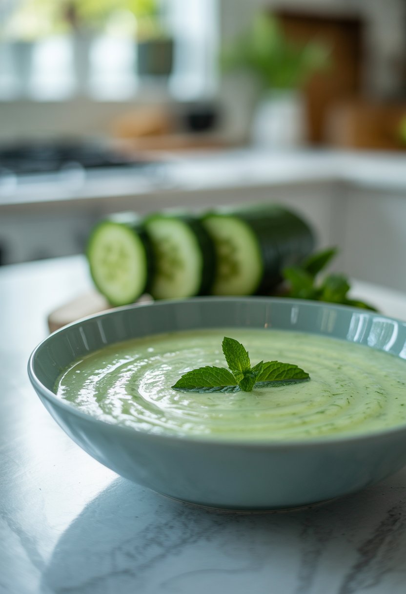 Cucumber Mint Clean Soup (Cold)