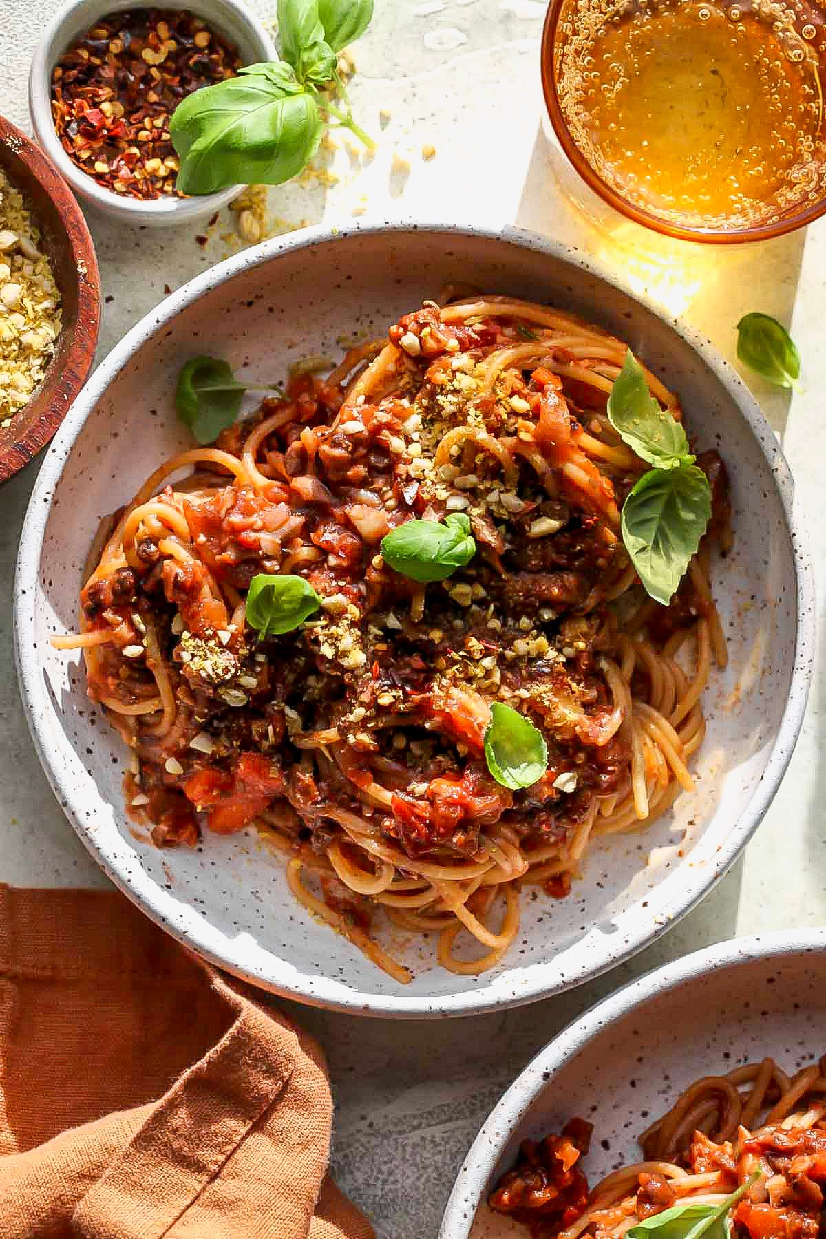 Vegan Mushroom Bolognese