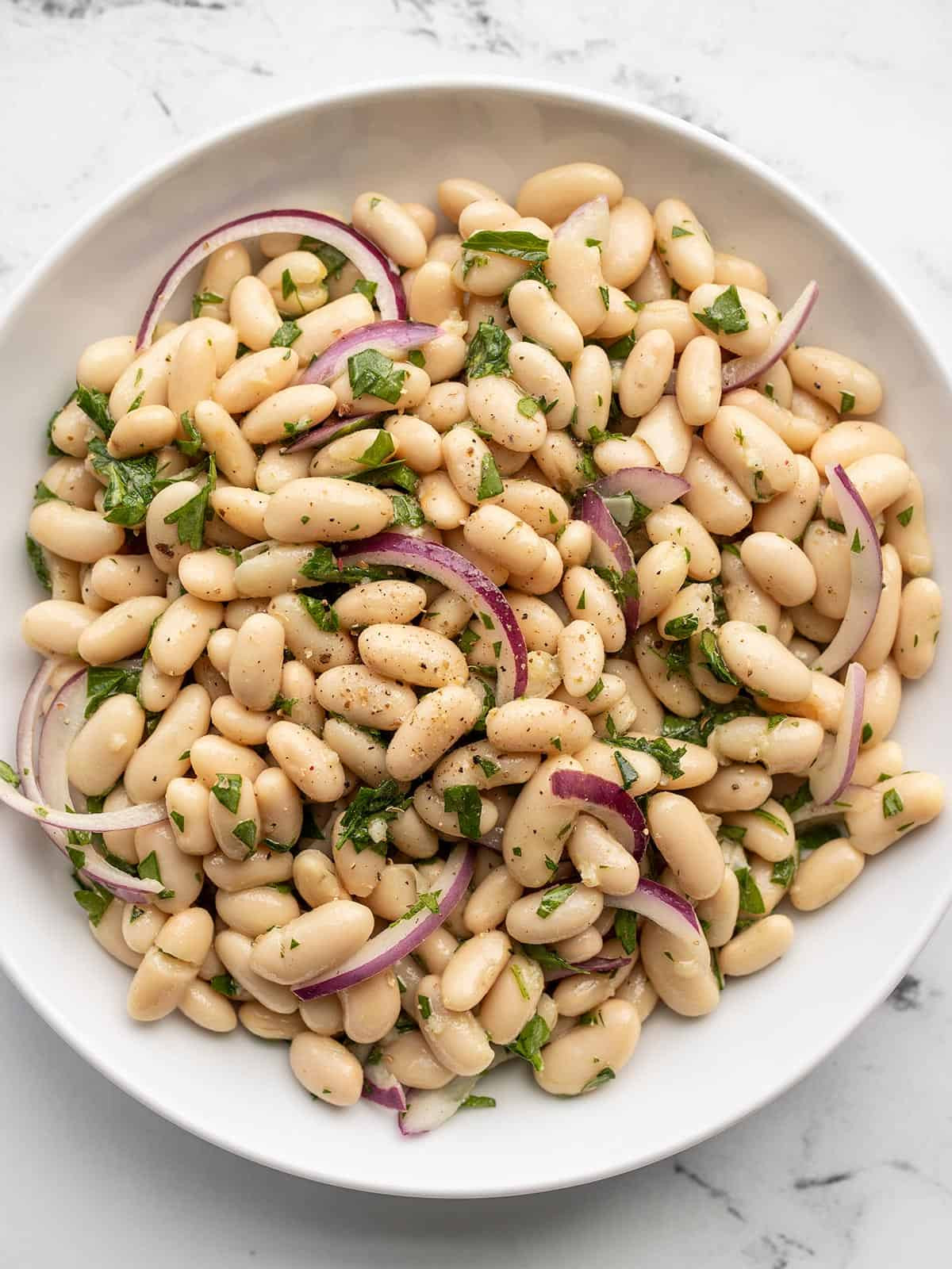 Cold Bean Salad with Lemon Dressing