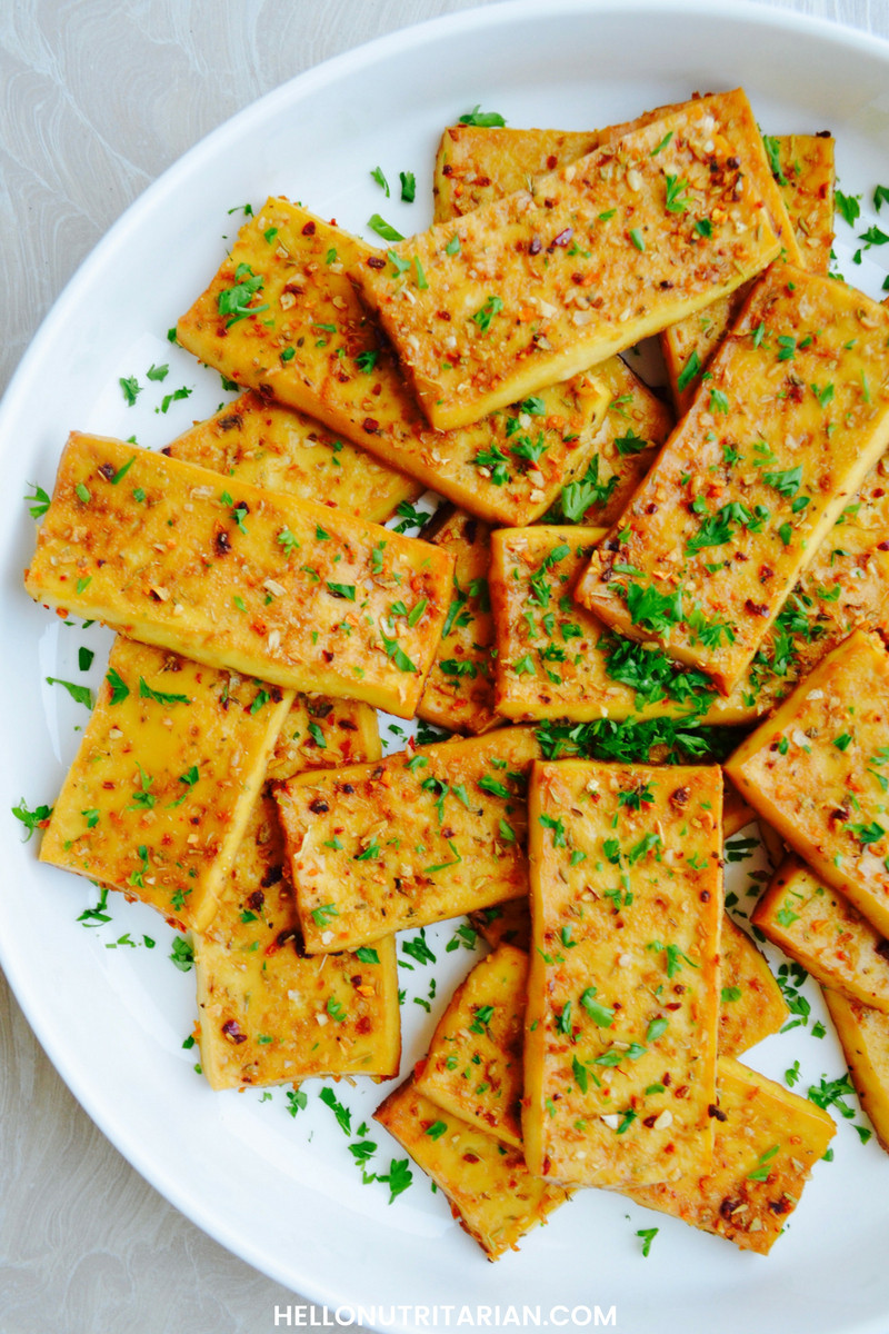 Simple Baked Tofu Strips