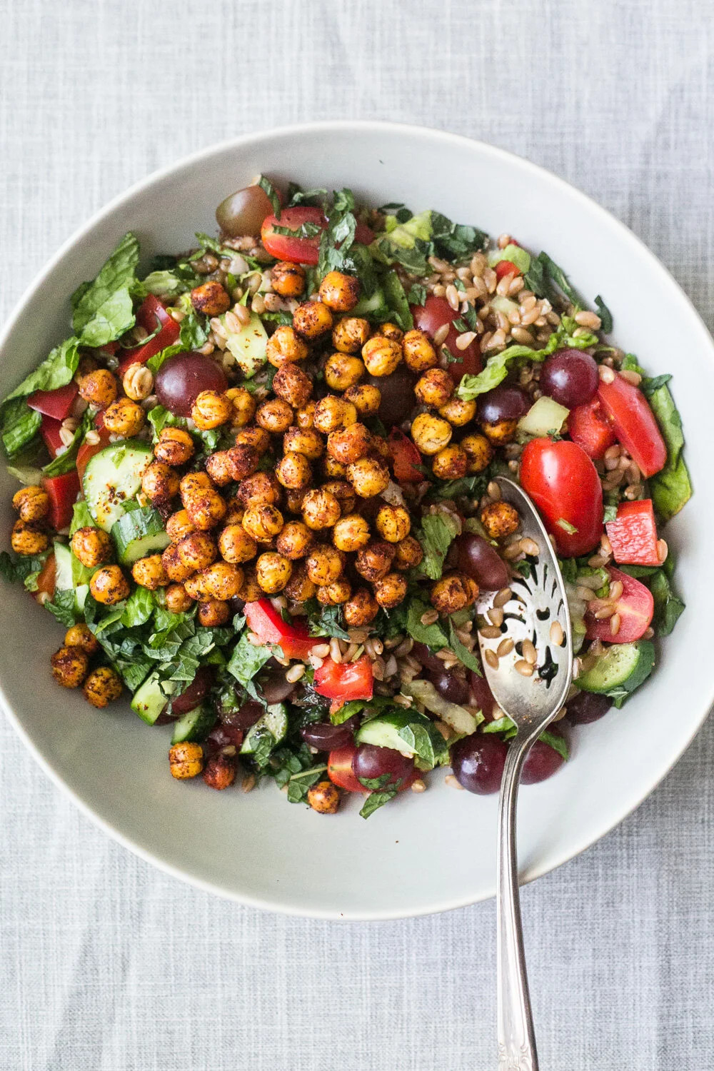 Spicy Chickpea and Farro Salad