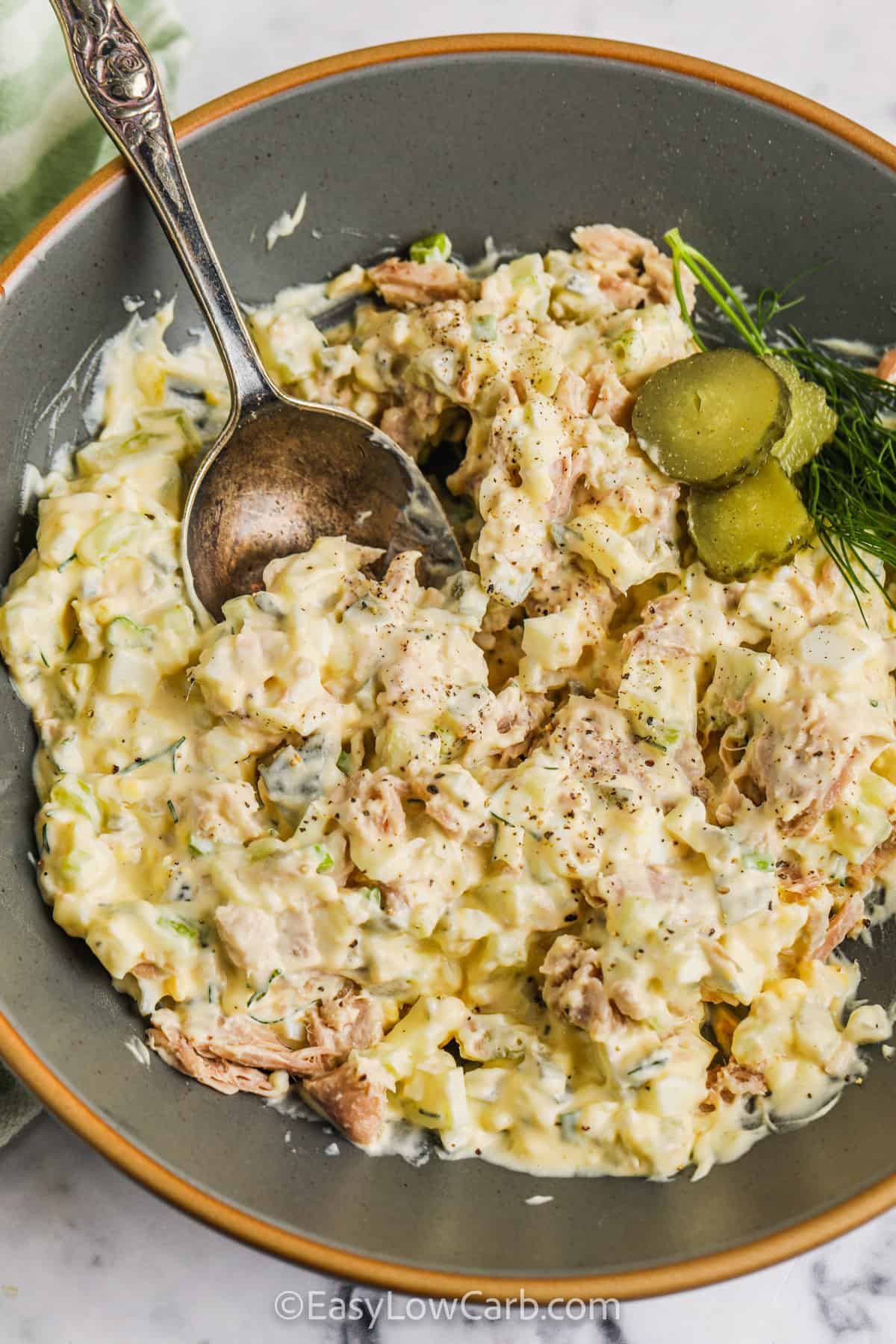 Tuna Salad with Eggs & Pickles