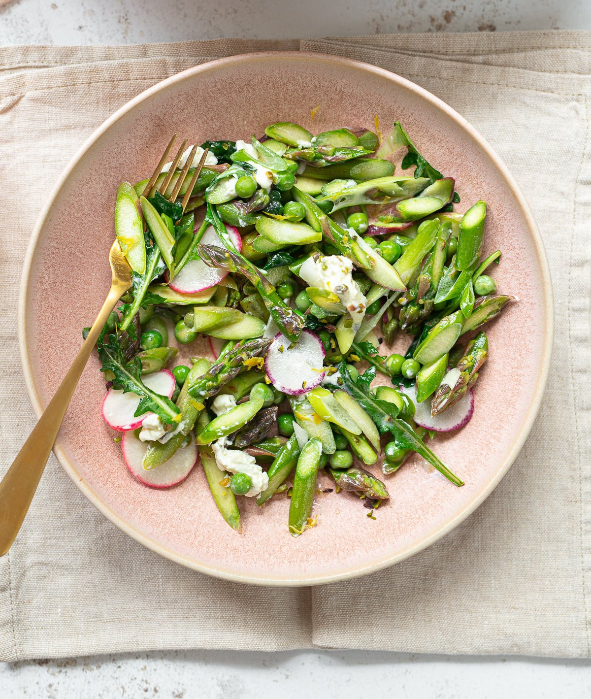 Asparagus and Goat Cheese Salad