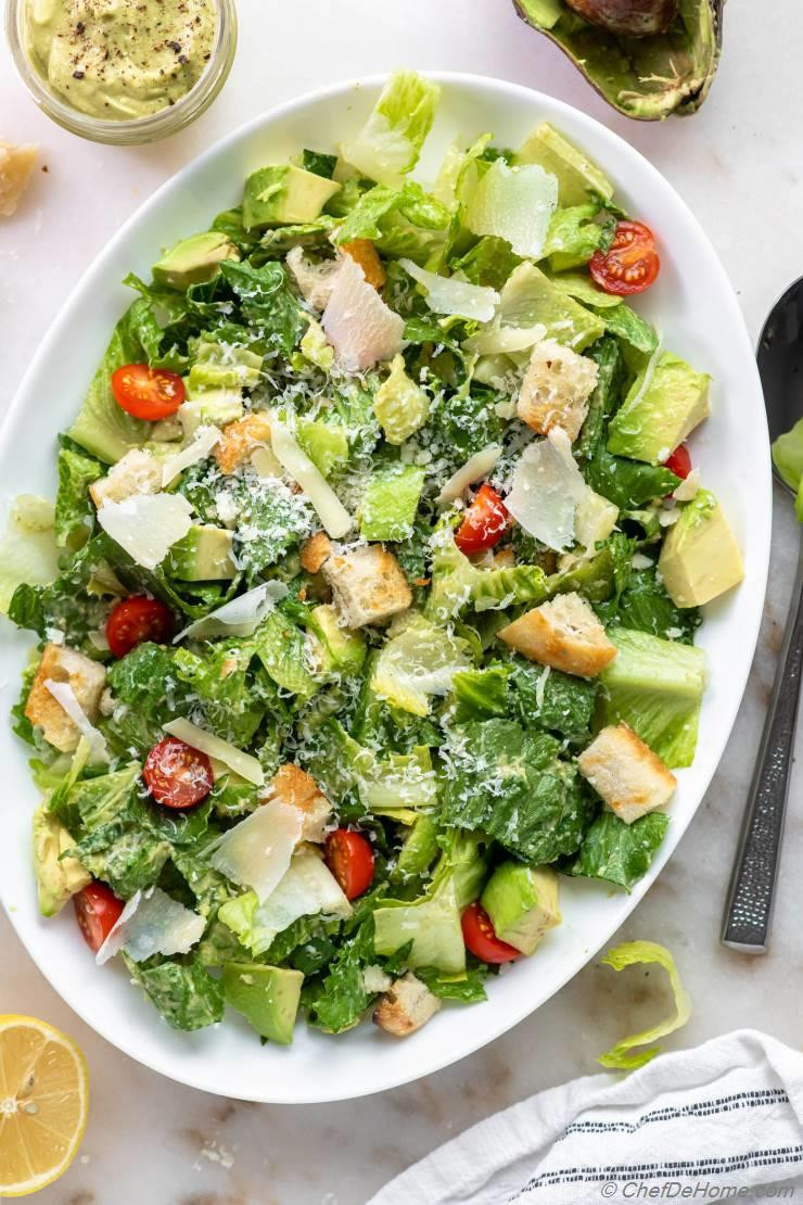 Avocado Caesar Salad