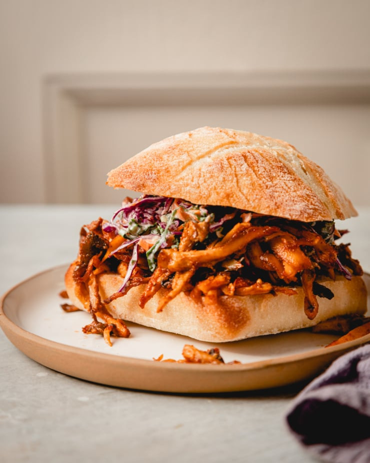 BBQ Pulled Mushroom Sandwiches