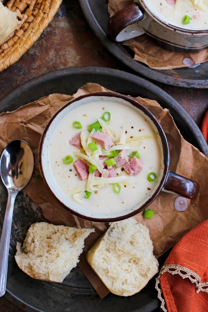 Creamy Cauliflower and Ham Soup