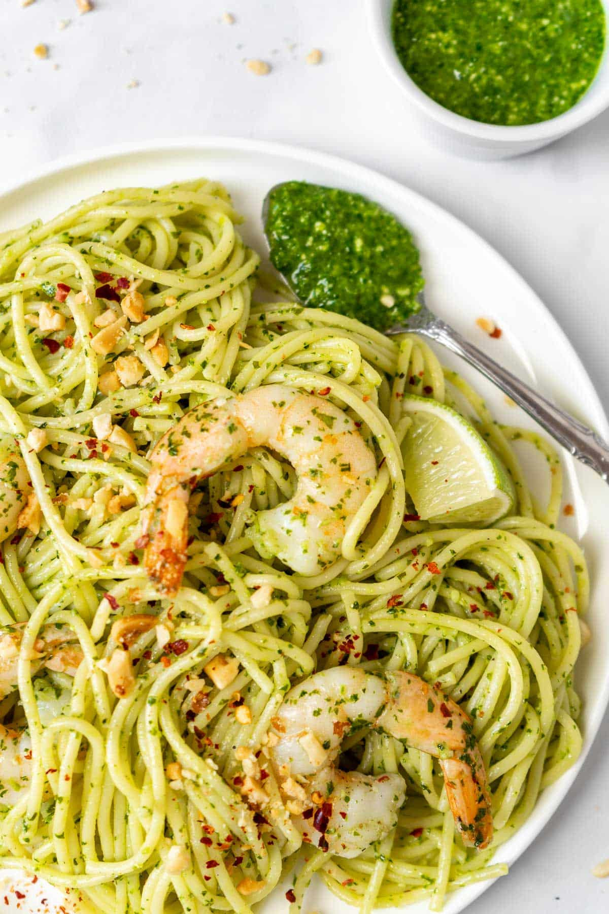 Creamy Cilantro Shrimp Pasta