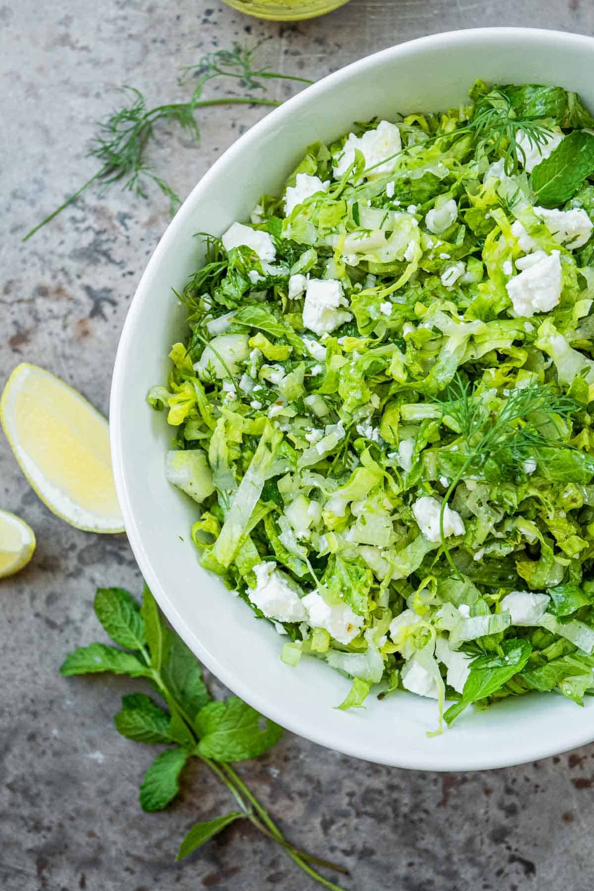 Creamy Dill Romaine Salad