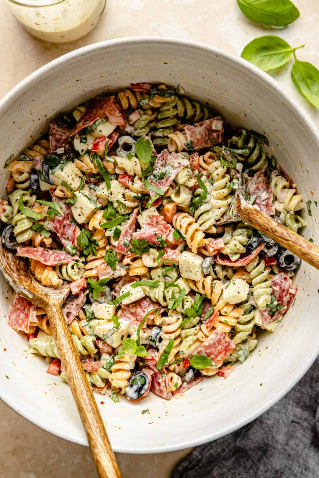 Creamy Italian Herb Pasta Salad