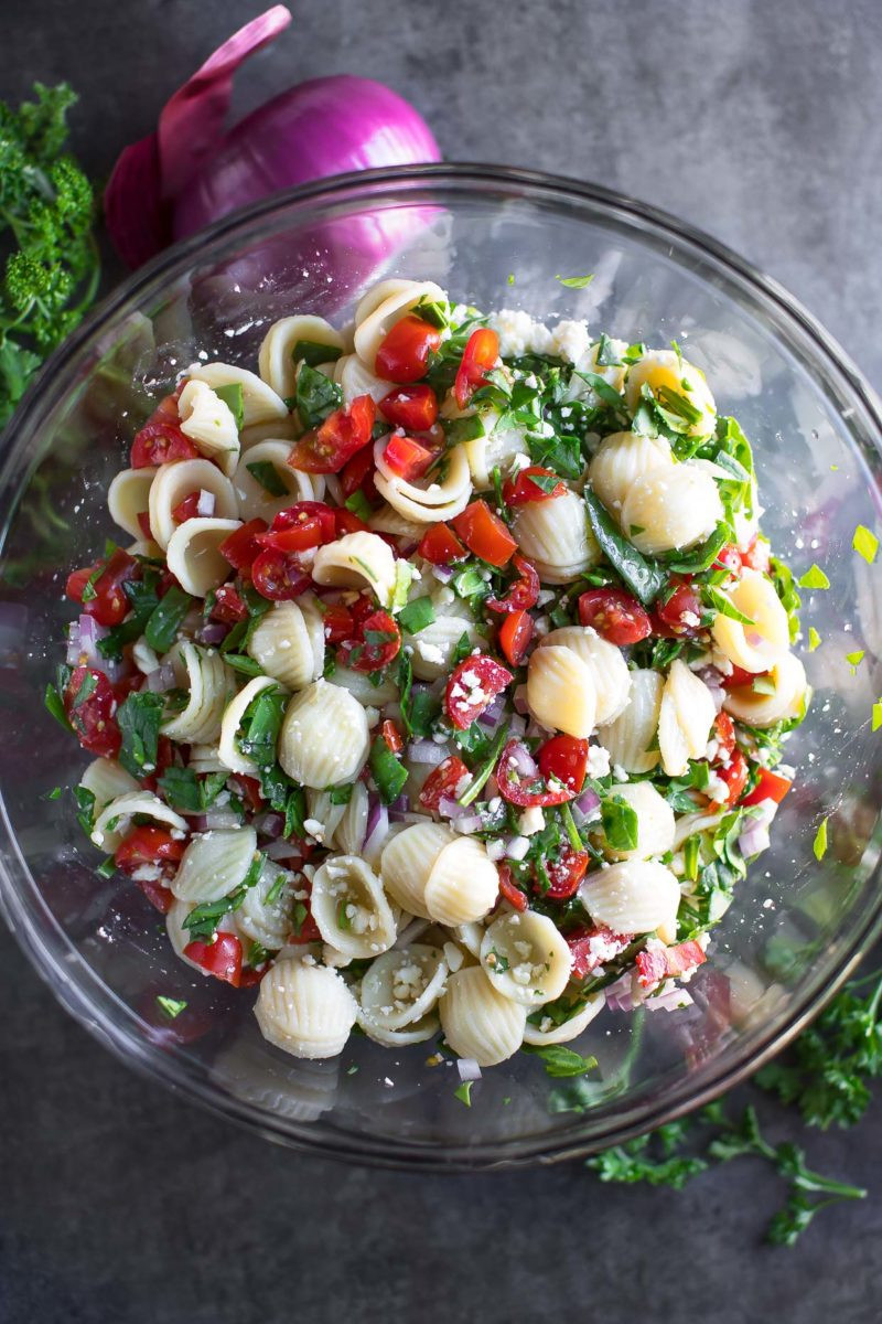 Creamy Spinach and Feta Pasta Salad