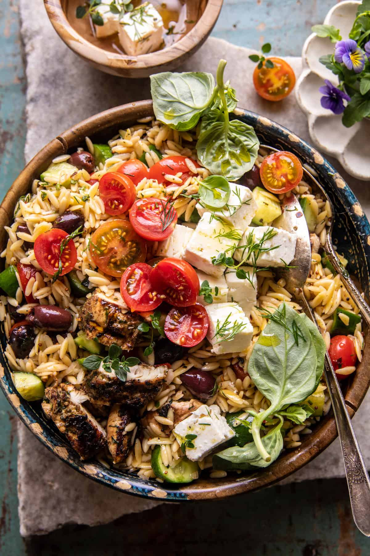 Greek Chicken Orzo Salad