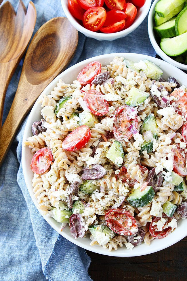Greek Yogurt Ranch Chicken Pasta Salad