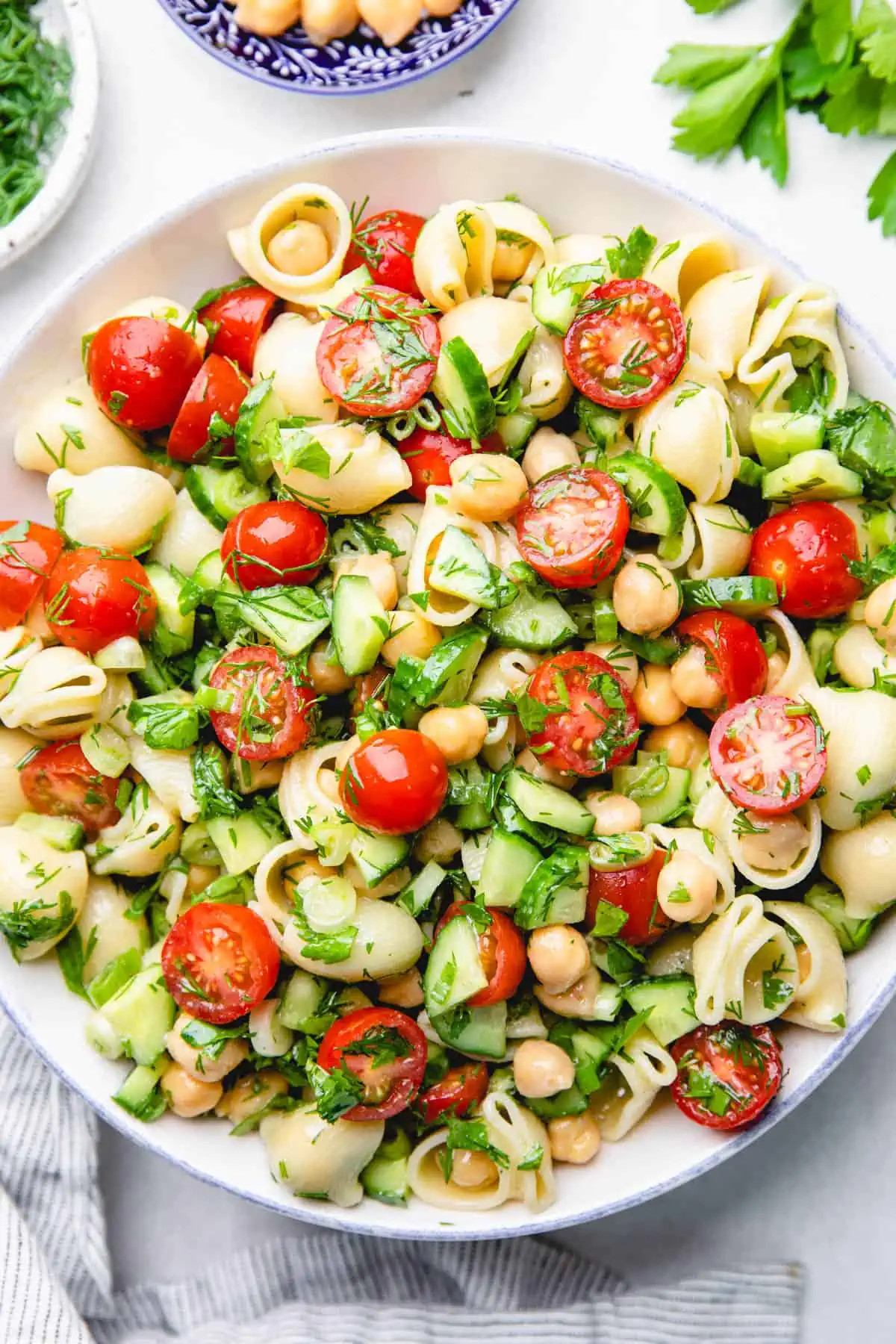Italian Pasta Salad with Chickpeas