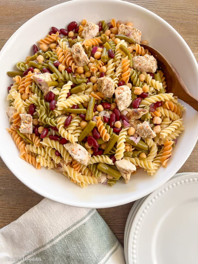 Italian Three Bean Pasta Salad