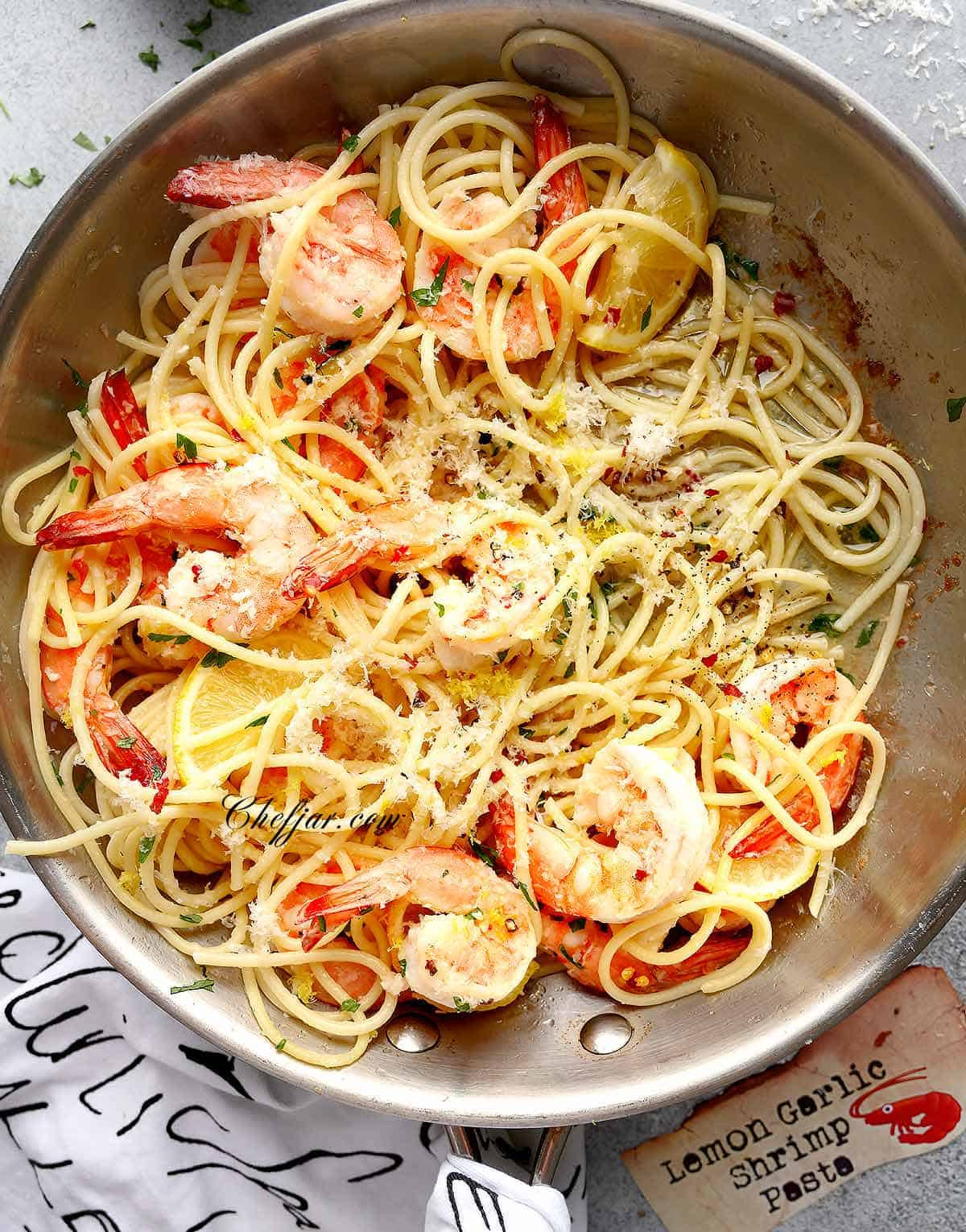 Lemon Garlic Shrimp Pasta Salad