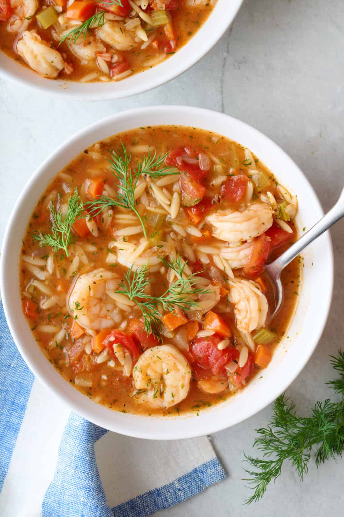 Lemony Shrimp and Orzo Soup