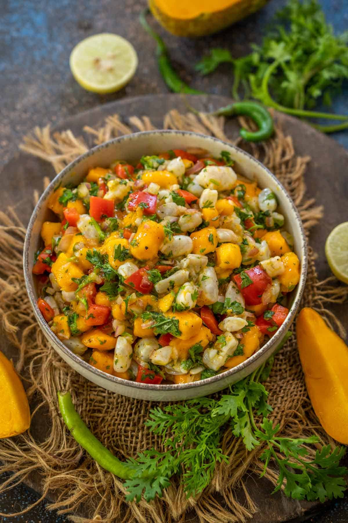 Mango Habanero Shrimp Skillet