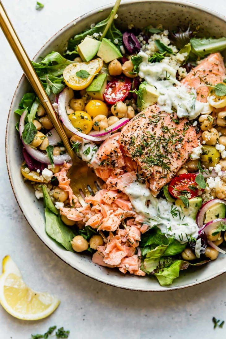 Mediterranean Salmon Bowls