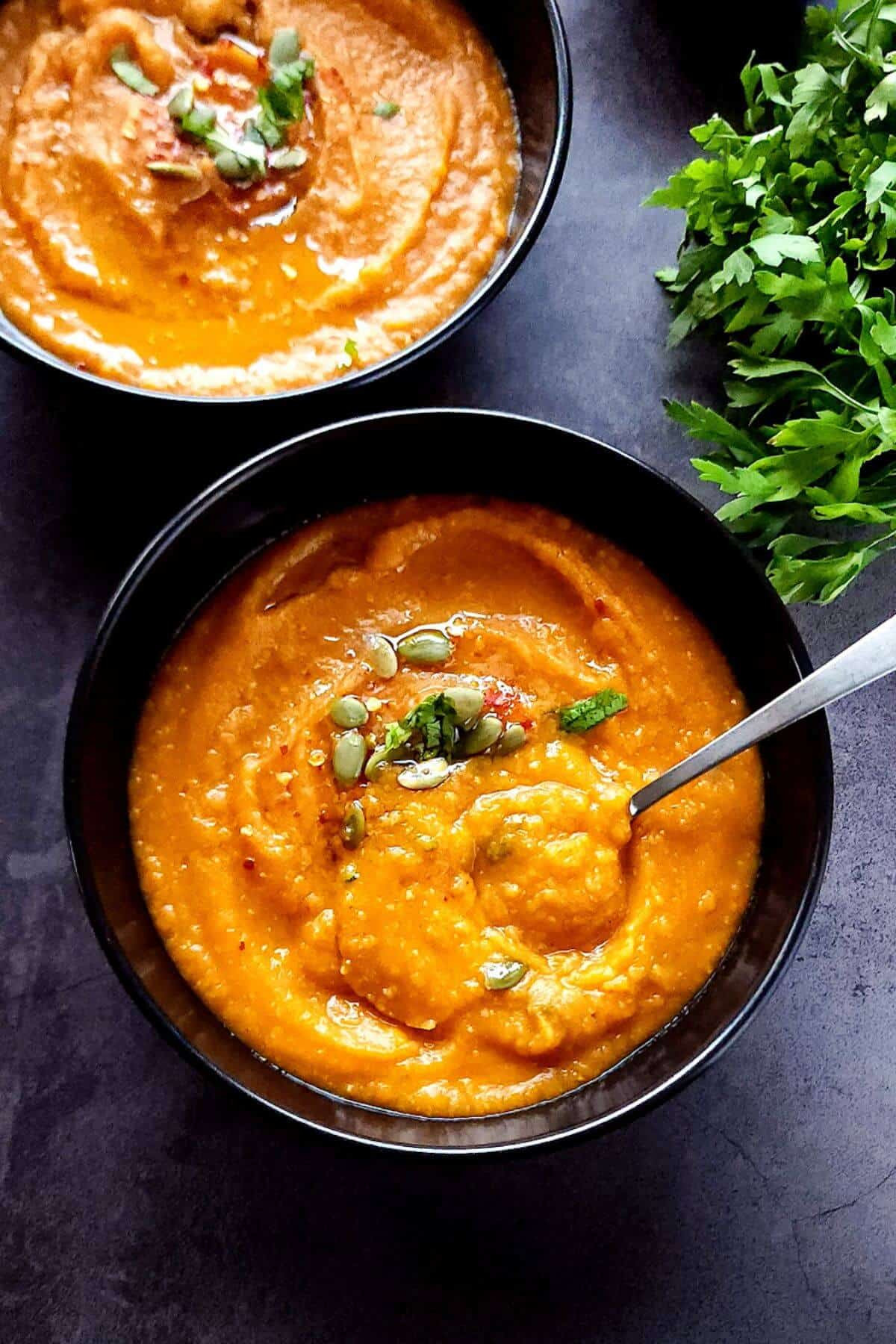 Moroccan Spiced Sweet Potato Soup