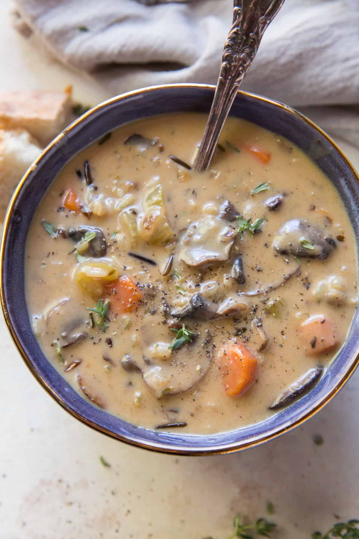 Mushroom & Wild Rice Soup