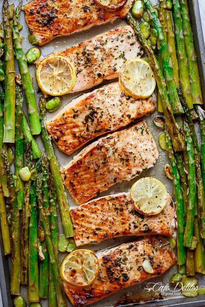 One-Pan Salmon with Asparagus