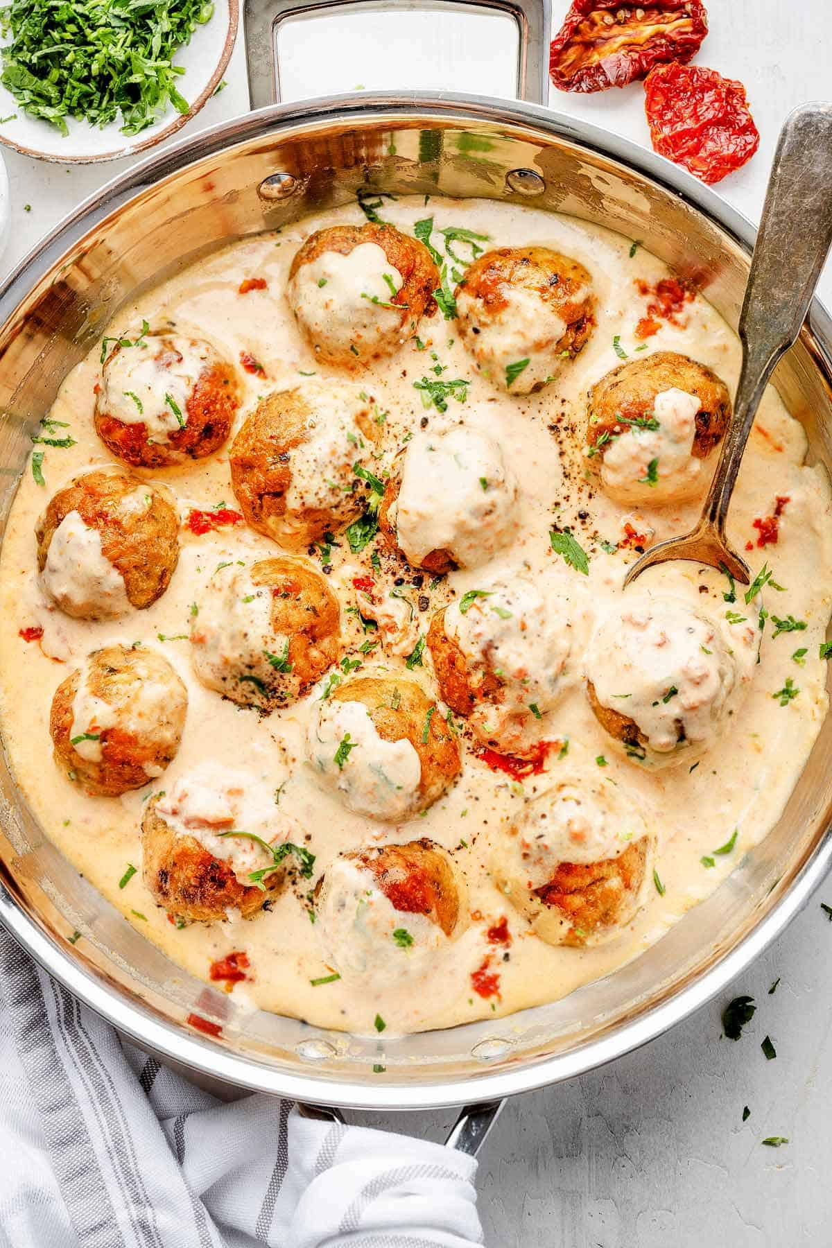 Pesto and Pine Nut Turkey Meatballs