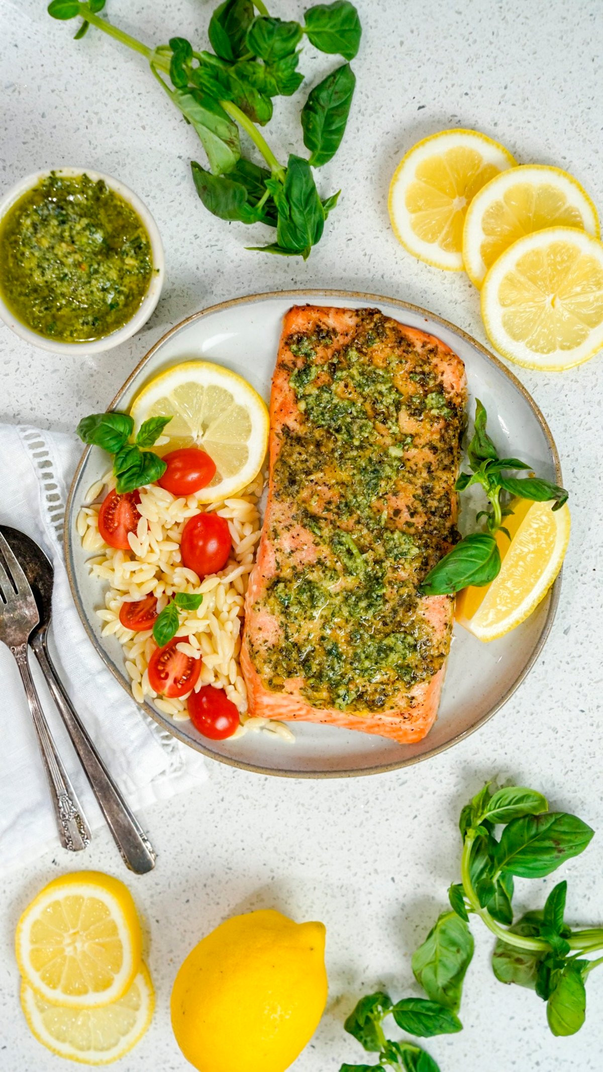 Pesto Grilled Salmon