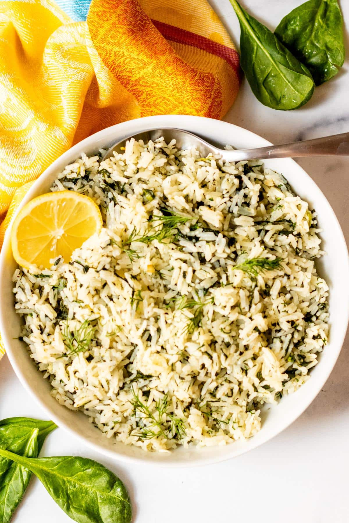 Rice with Spinach and Lemon