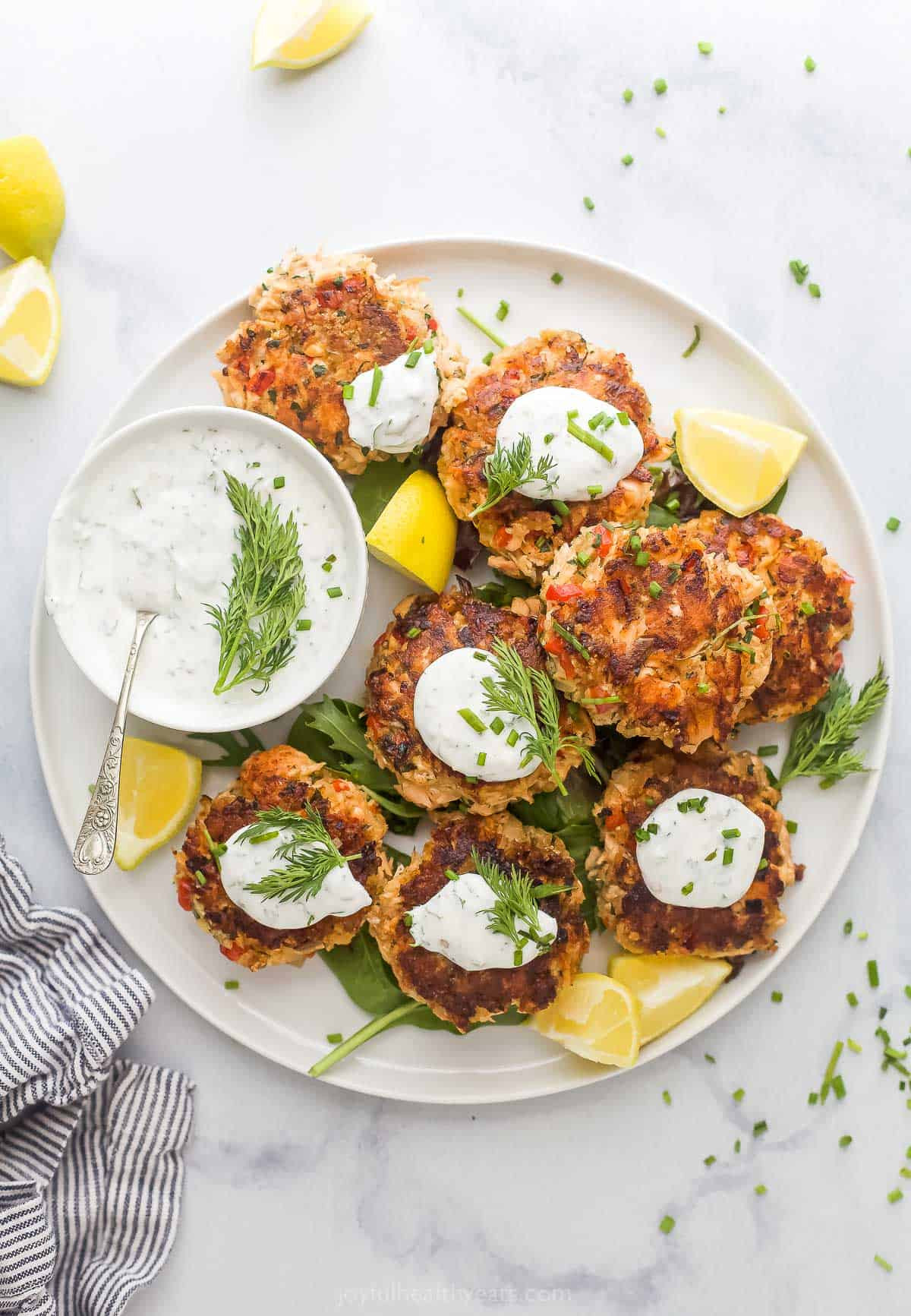 Salmon Cakes with Lemon Aioli
