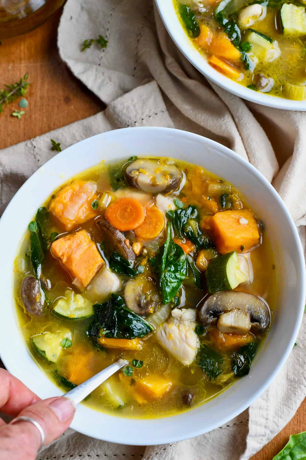 Savory Herb and Sweet Potato Soup
