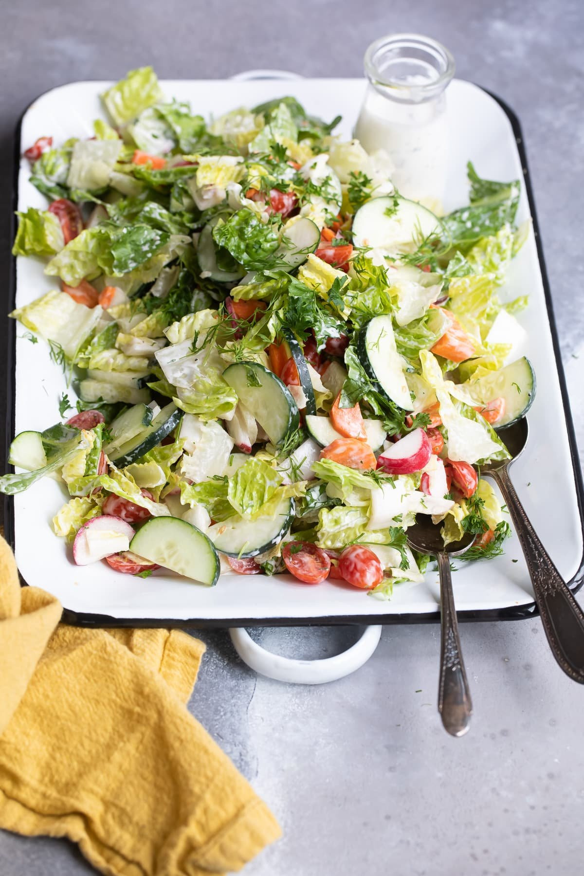 Simple Garden Salad with Feta