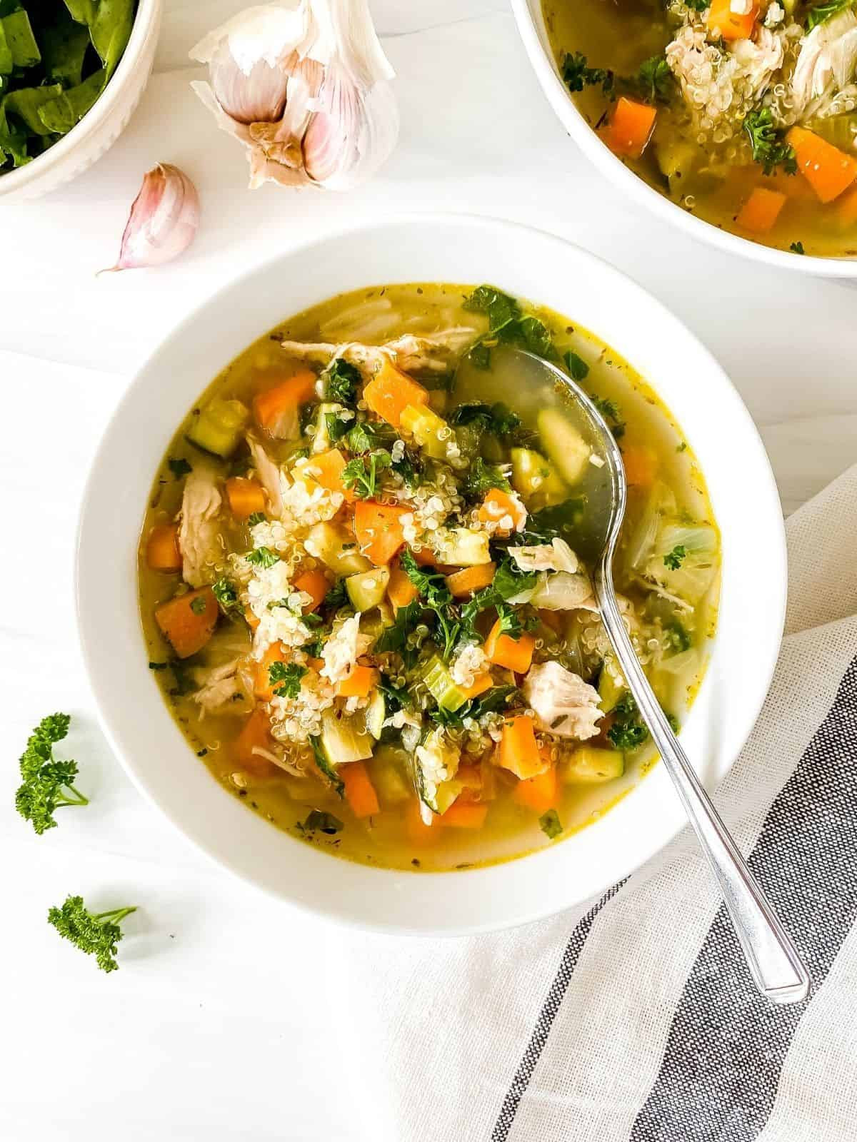 Southwest Turkey and Quinoa Soup
