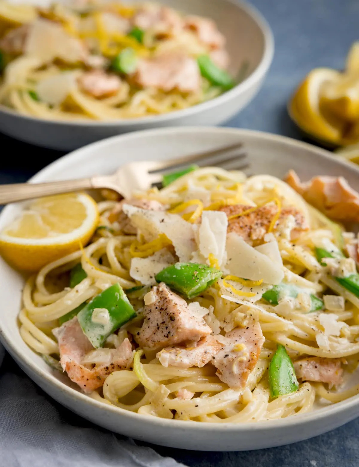 Spaghetti with Salmon and Lemon Cream Sauce