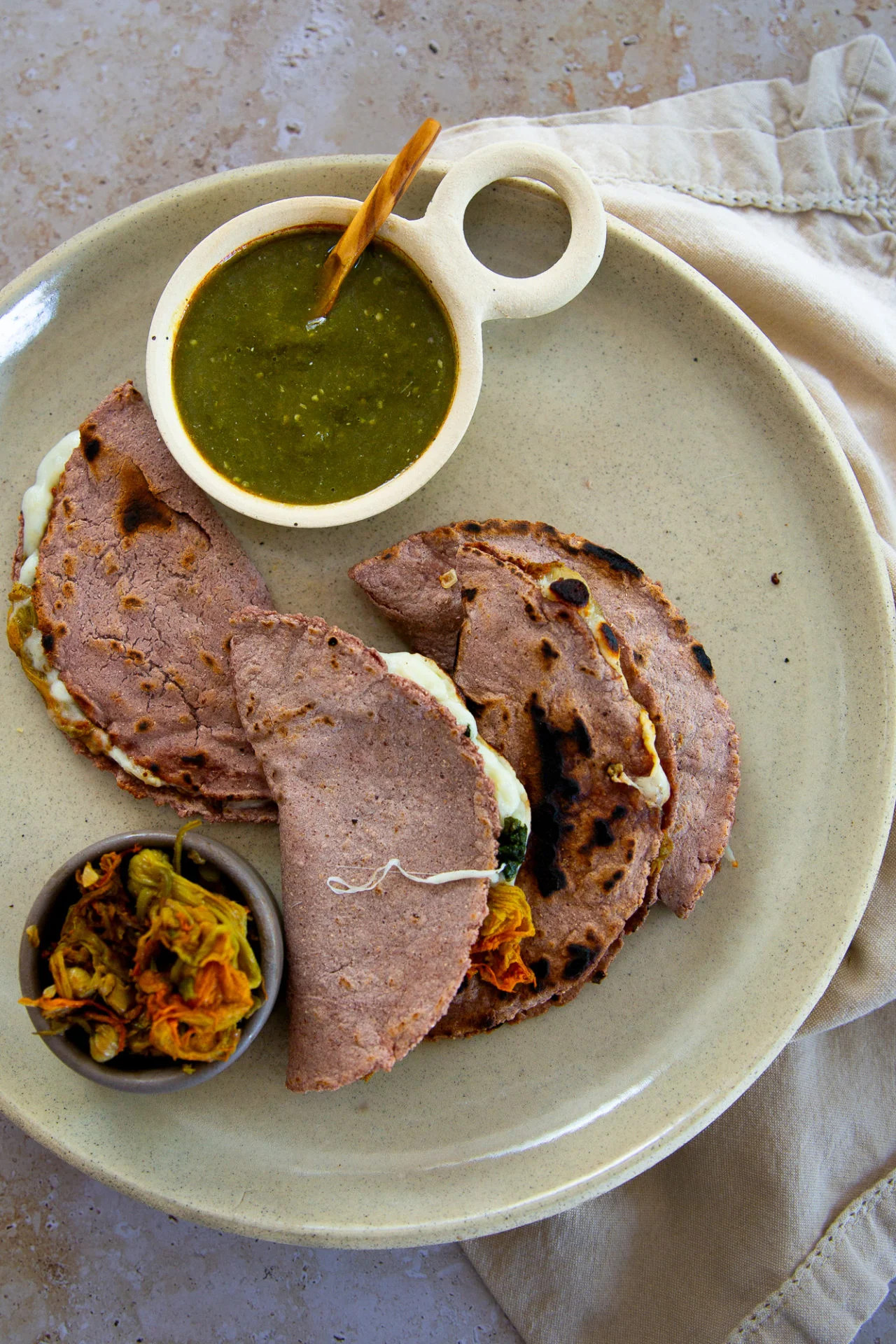 Squash Blossom Quesadillas (Quesadillas de Flor de Calabaza)