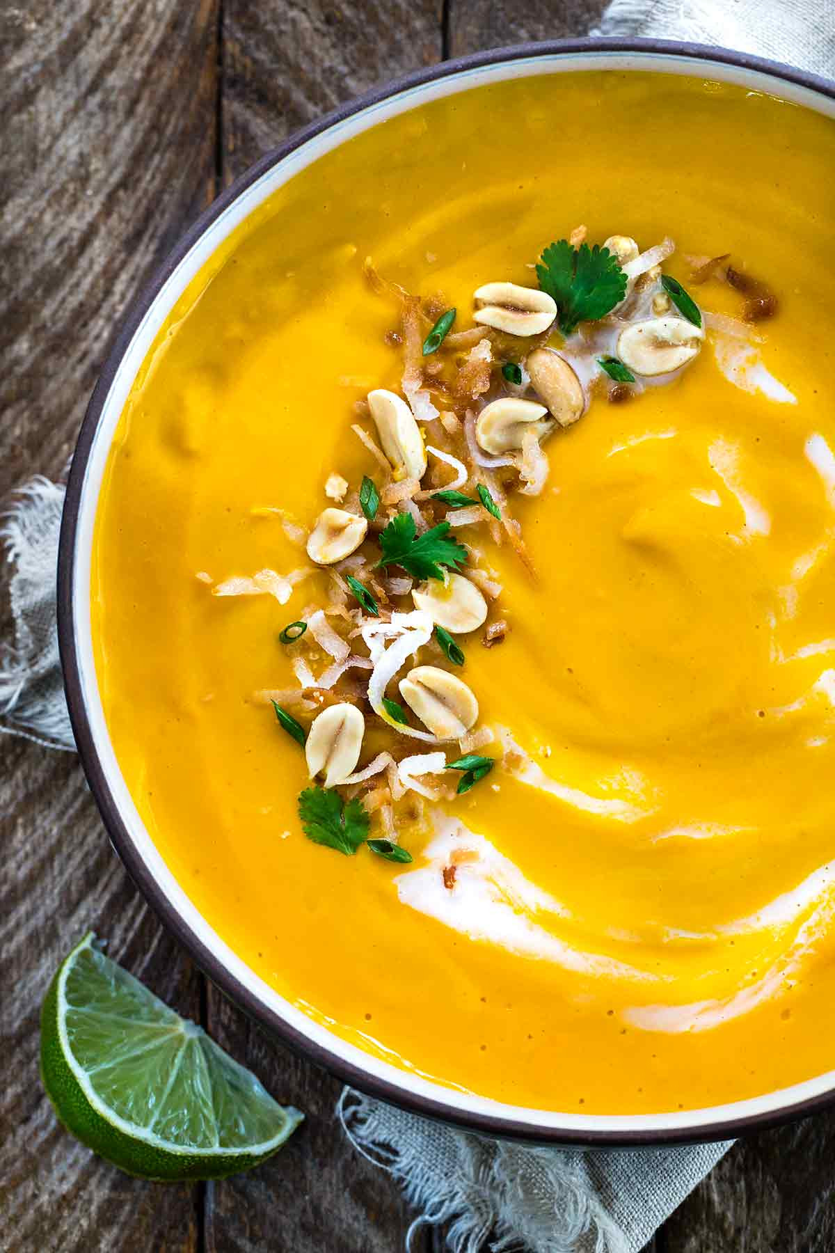 Thai Coconut Lime Sweet Potato Soup