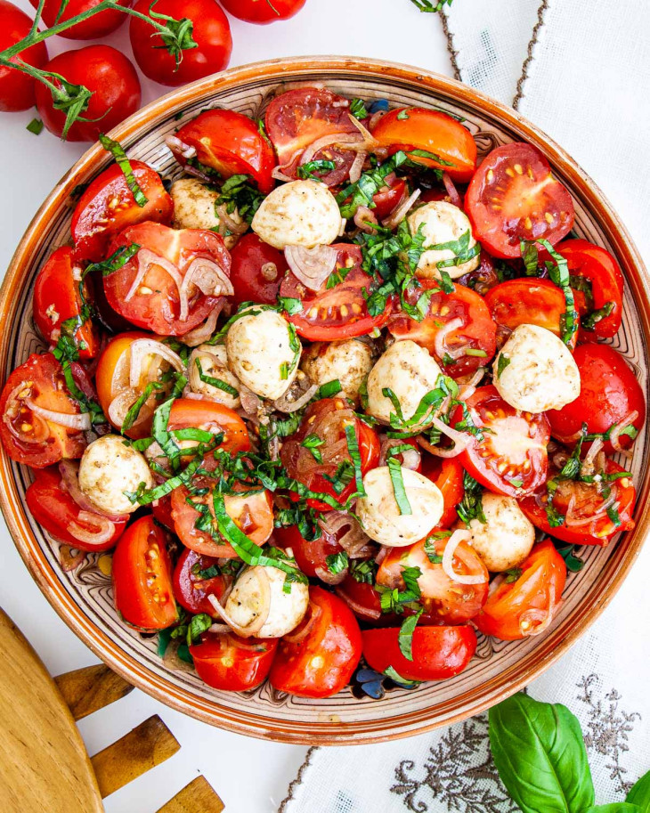 Tomato Basil Feta Salad