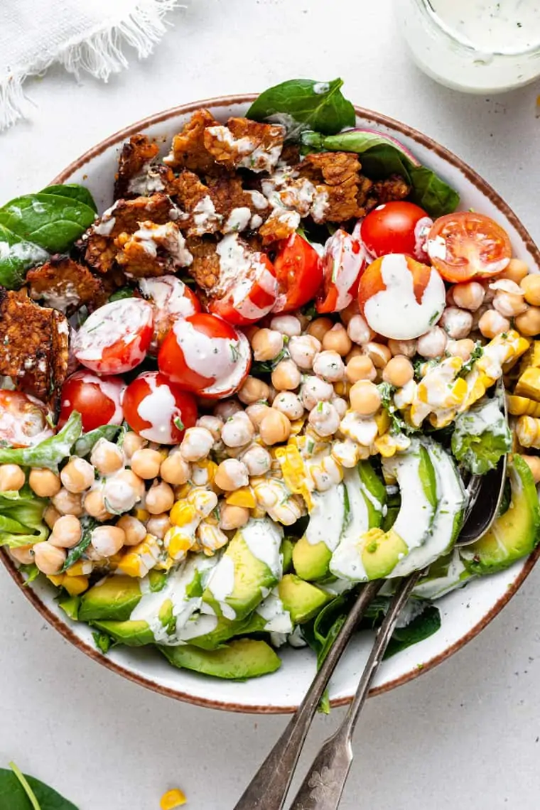 Cobb Salad with Tempeh "Bacon"