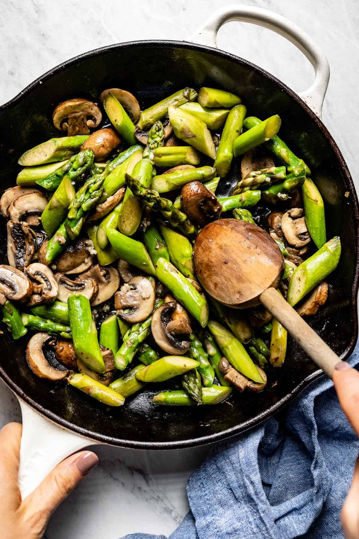 Warm Asparagus and Mushroom Salad