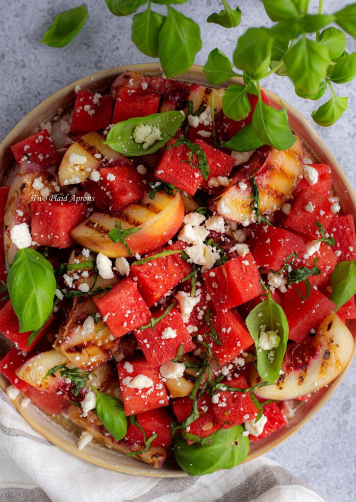 Watermelon and Peach Salad