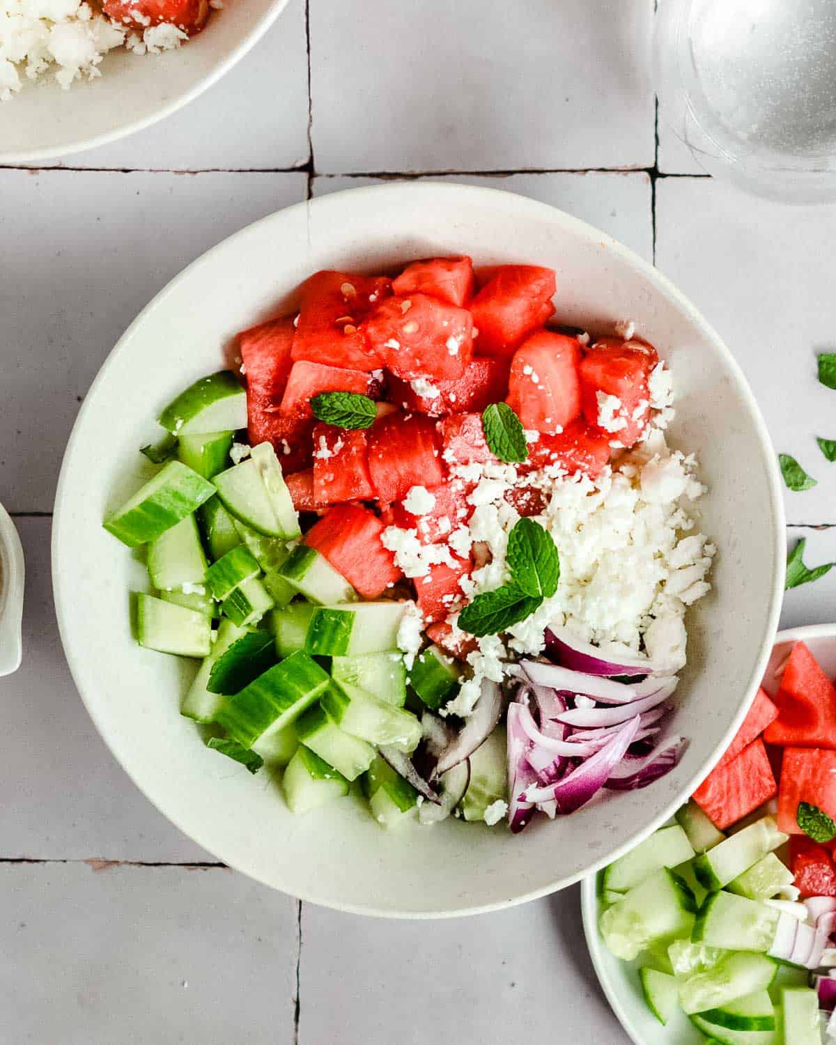 Watermelon, Olive, and Red Onion