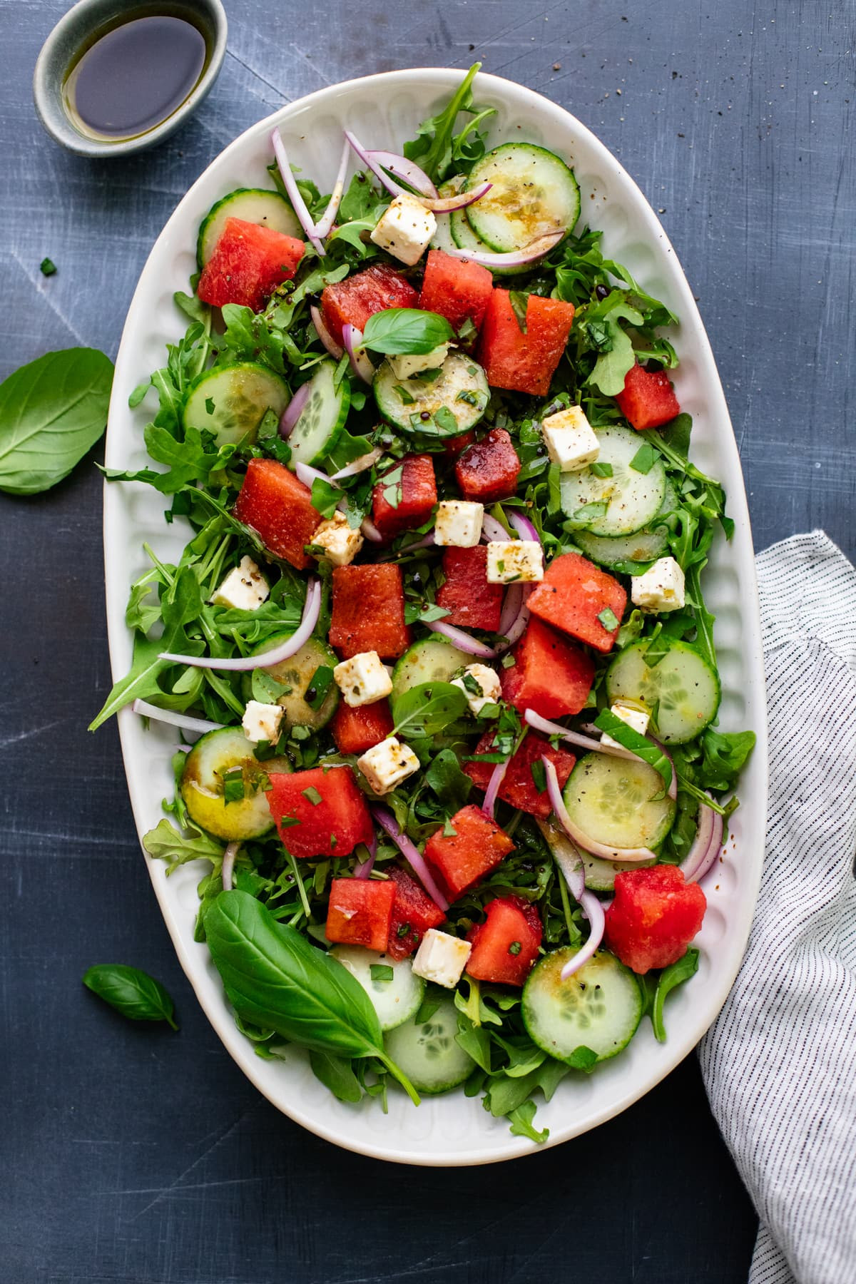 Watermelon Salad with Balsamic Reduction