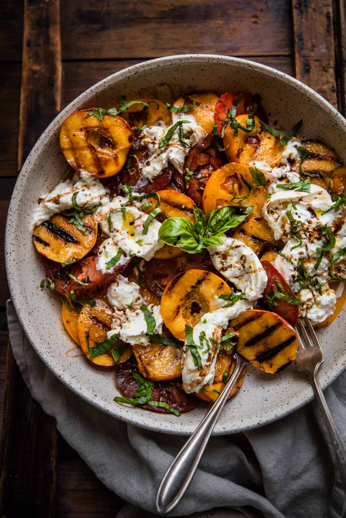 Grilled Peach Caprese Salad