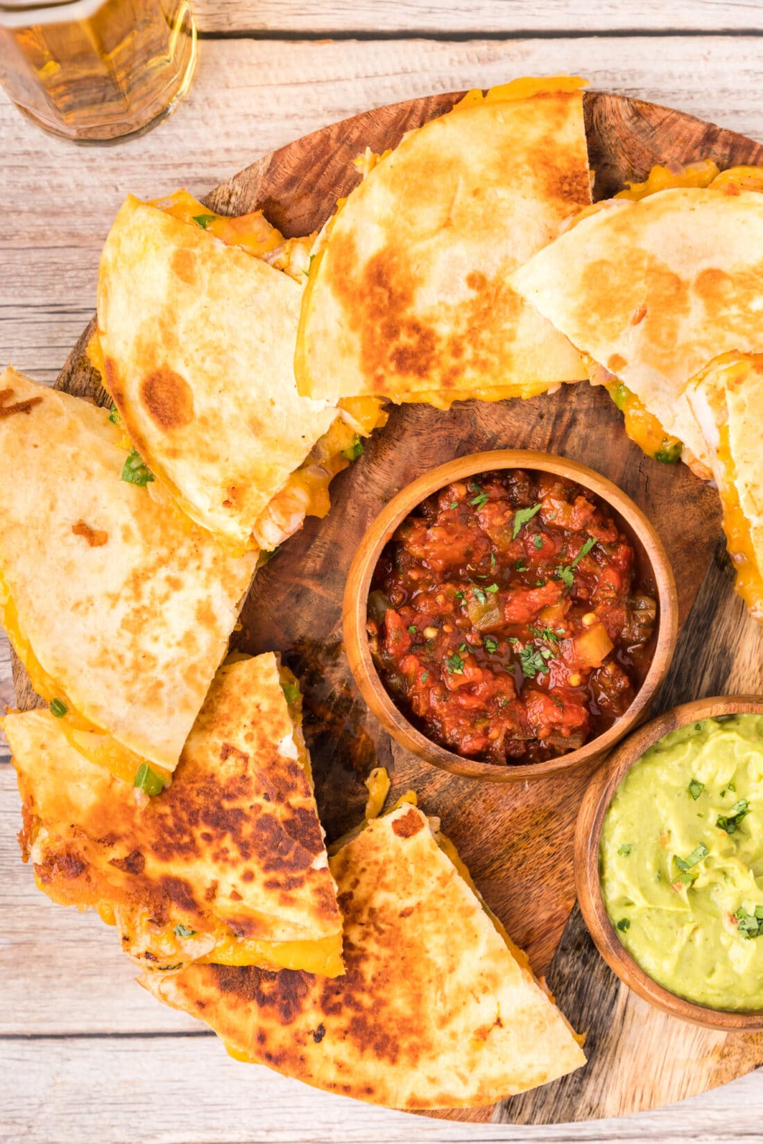 Cheesy Shrimp Quesadillas