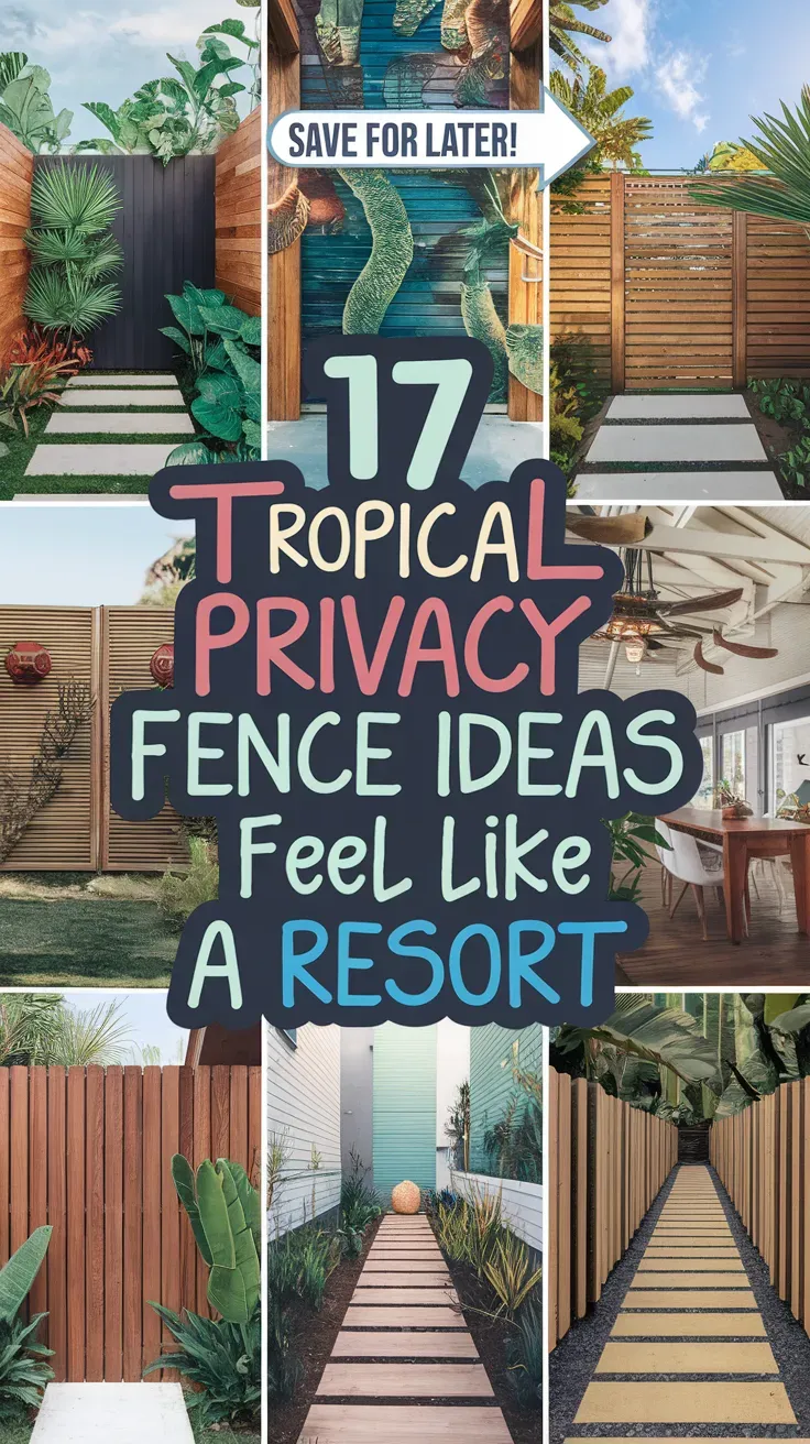 Tropical Privacy Fence Ideas