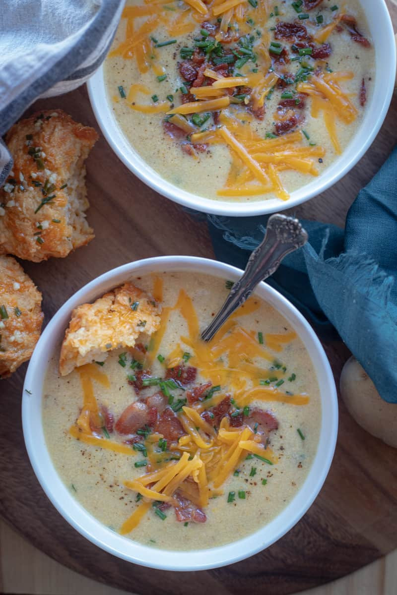 Baked Potato and Cauliflower Soup