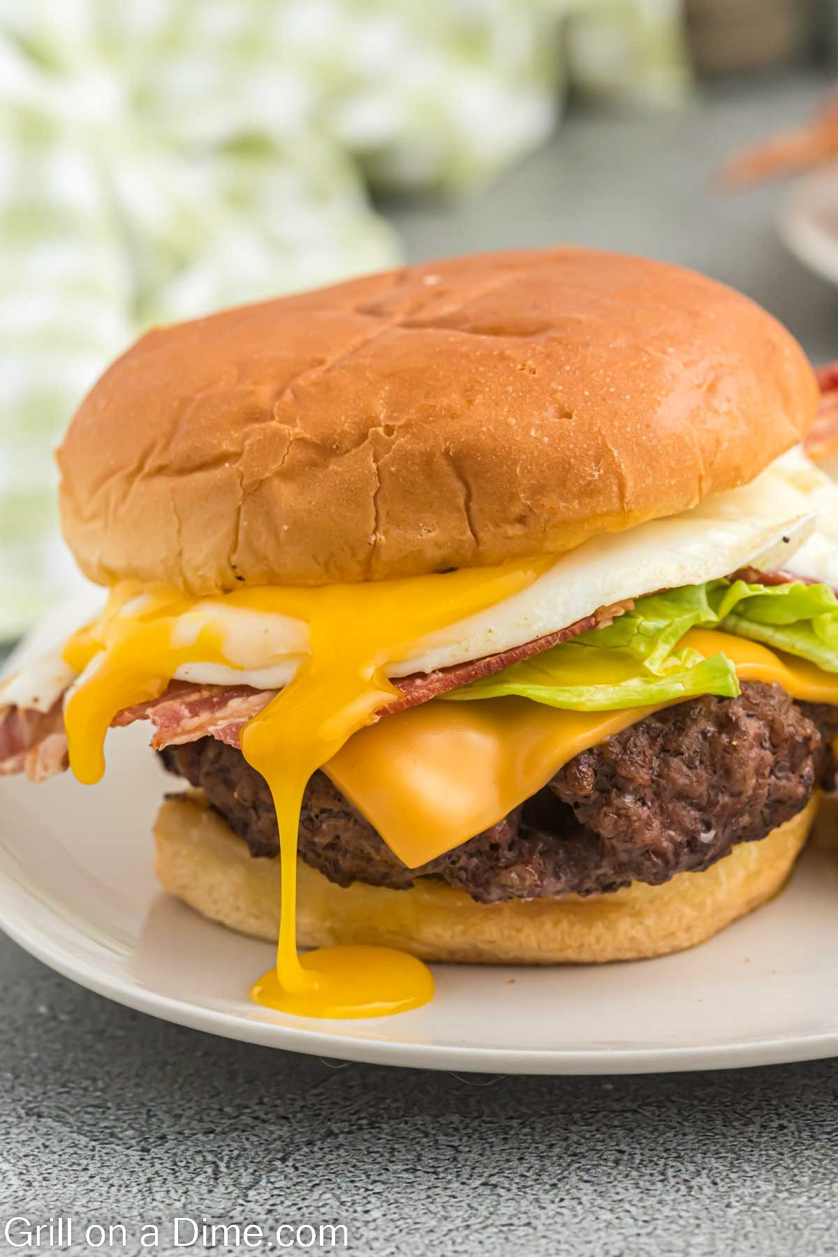 Breakfast Burger with a Fried Egg